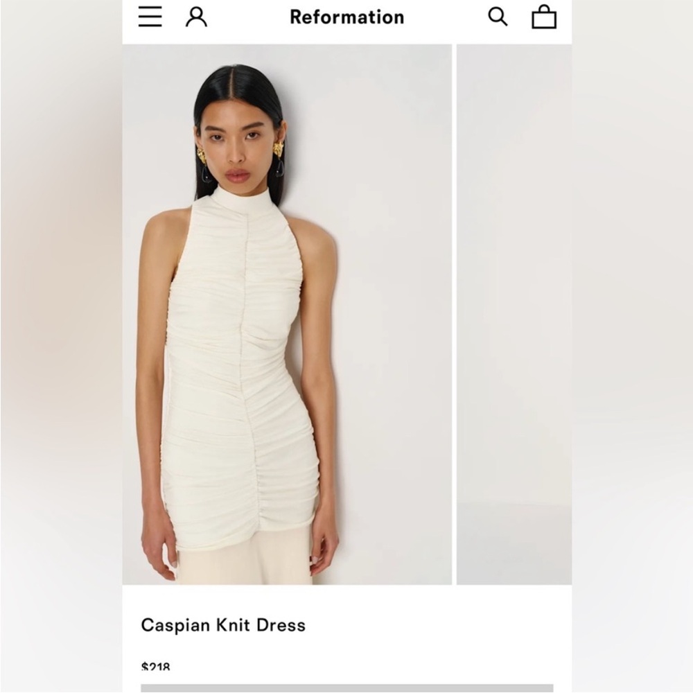 NWT • Caspian knit dress in fior de latte - XS - Picture 3 of 9